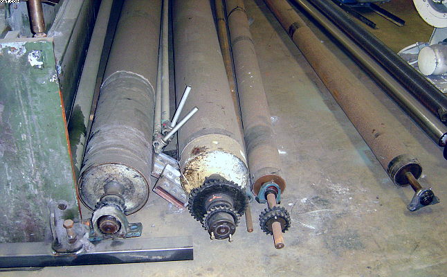 Steel Rolls, 12" dia x 165" long.
